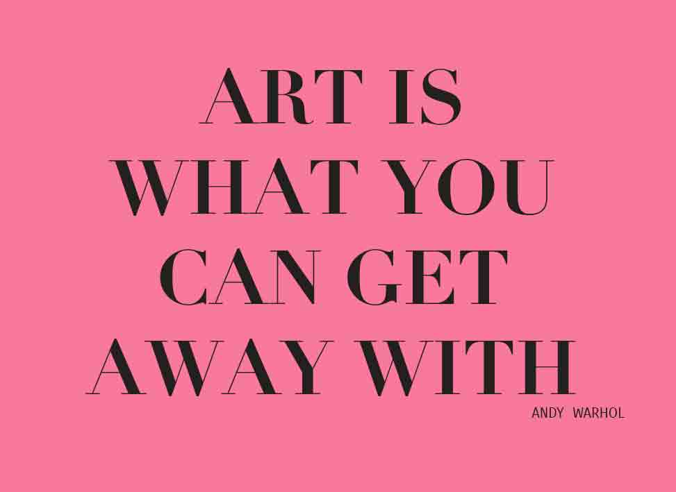 Art is slogan pink