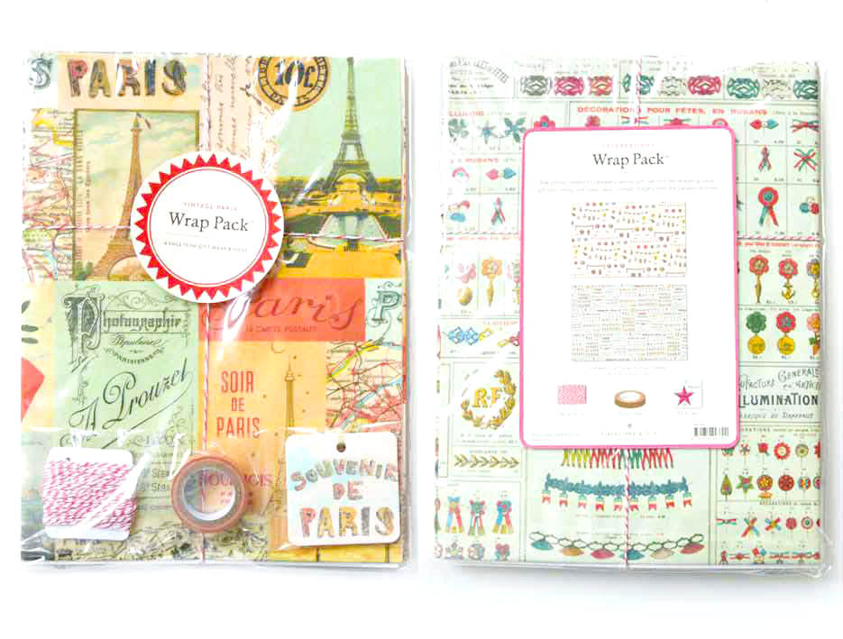 Cavallini Wrap Pack Paris front back