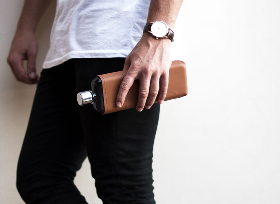 Memobottle Slim Leather Sleeve 2 MAX