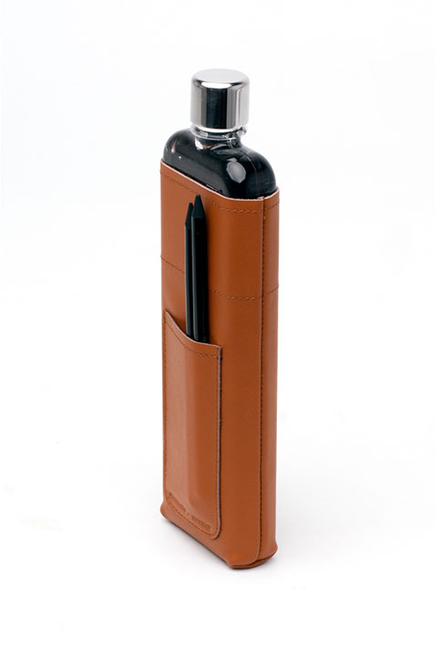 Memobottle Slim Leather Sleeve vertical